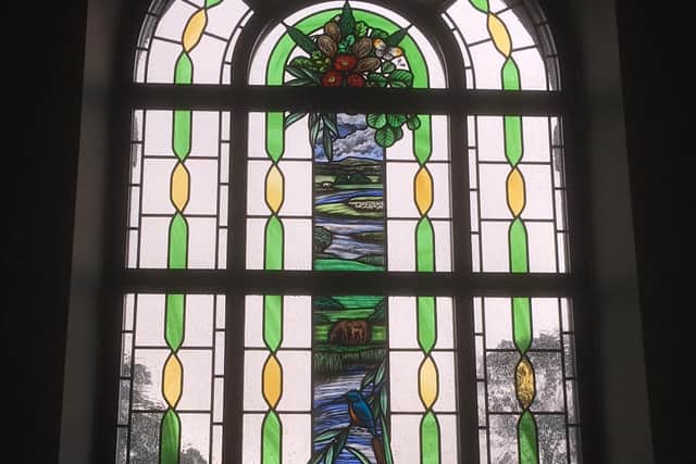 The new River Window at St Peter and St Paul RC church, Ribchester
