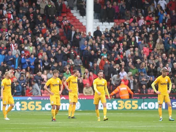 Preston's players are left down and out by Sheffield United's winner