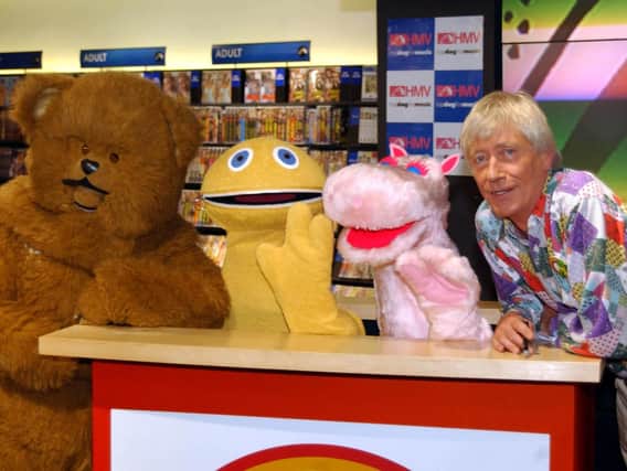 Stars from 70's cult kids show Rainbow (from left) Bungle, Zippy, George and Geoffrey