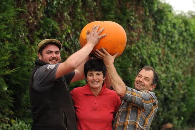 The Leyland Pumpking! Anthony Slater and his mum Elaine and her brother David