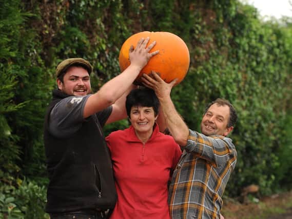 The Leyland Pumpking! Anthony Slater and his mum Elaine and her brother David
