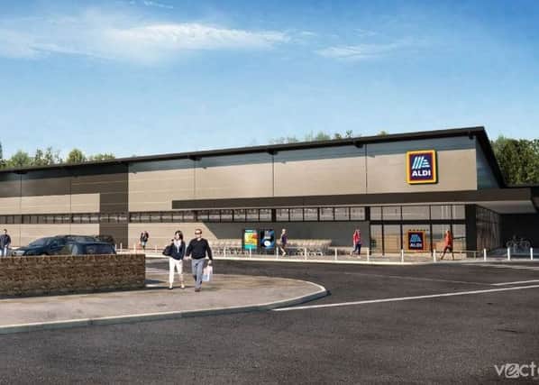 An artist's impression of the new Aldi.