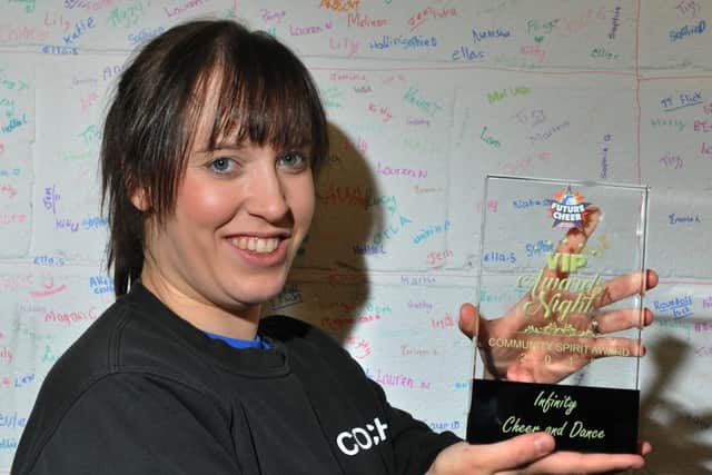 Sian Thorley with her Community Spirit Award