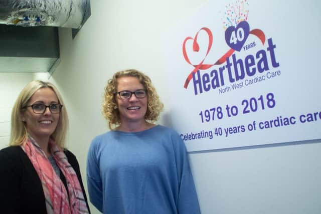 Lisa Riding (left) and Louise Bache celebrating  Preston charity Heartbeat's 40th year