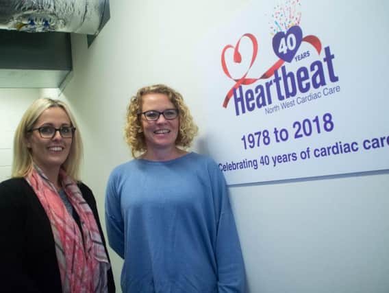 Lisa Riding (left) and Louise Bache celebrating  Preston charity Heartbeat's 40th year