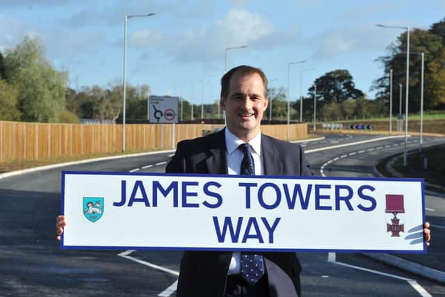 Northern Powerhouse minister Jake Berry officially opened James Towers Way in Broughton last year