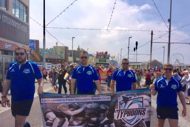 Members taking part in  Blackpool Pride event