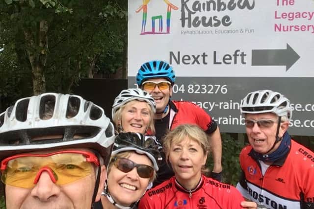 Members of Croston Velo on their Rainbow Ride 100 Challenges