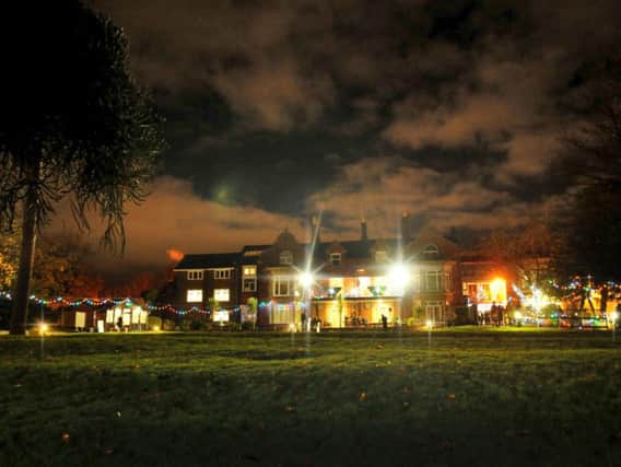 The hospices grounds lit up during Light up a Life last year....