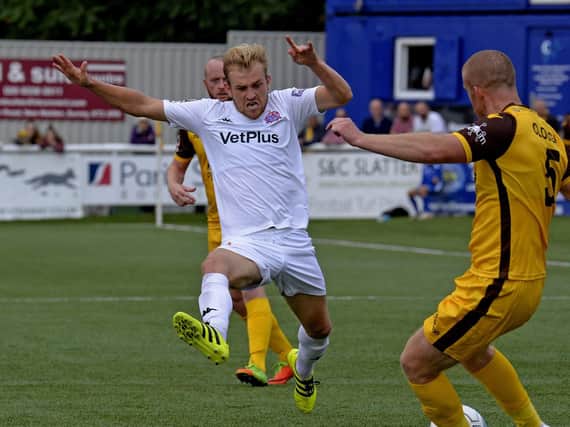 Ryan Croasdale in action for AFC Fylde