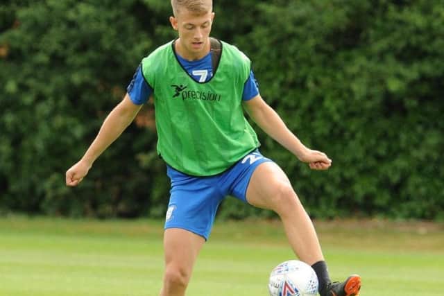Connor Simpson in training with PNE