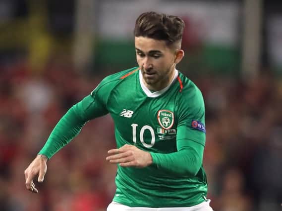 Sean Maguire in action for the Republic of Ireland against Wales