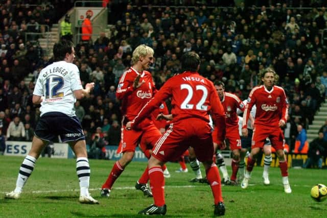 Sean St Ledger watches as his shot is blocked