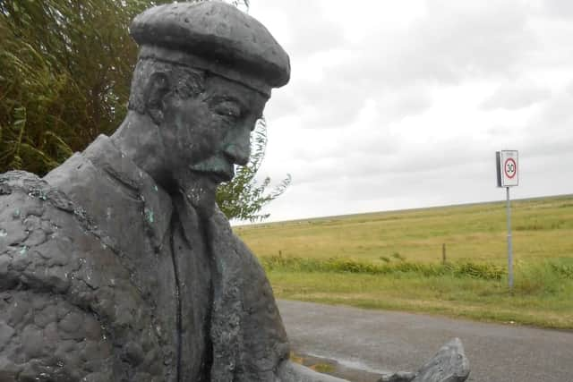 Statue of Arctic navigator William Berents in Terschelling