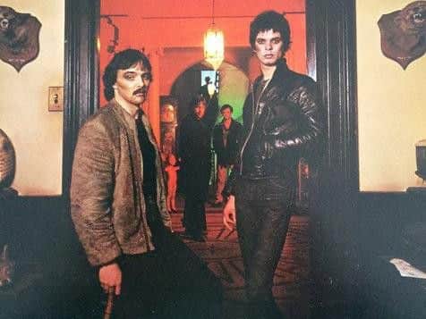 The Stranglers on the cover of their debut album, Rattus Norvegicus