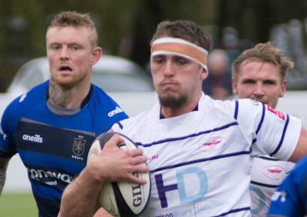 Match action from Preston Grasshoppers win over Macclesfield (photo: Mike Craig)