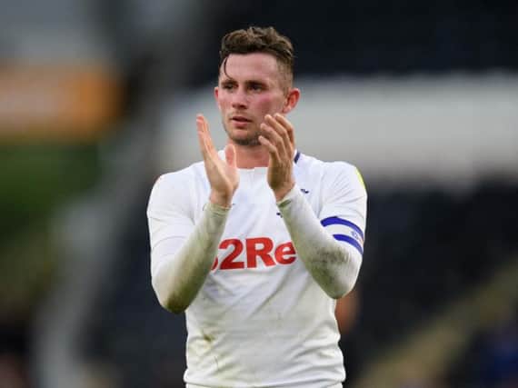Captain for the day Alan Browne salutes the Preston fans at the final whistle