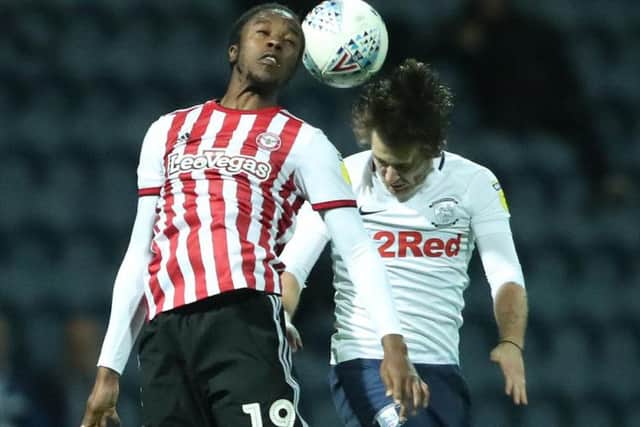 In action against Brentford on Wednesday night