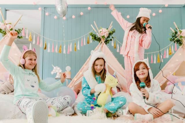 Children enjoying a sleepover organised by Nicola Embrey, of Buckshaw Village, who runs Glamorous Glamping. Photos produced by Izzyproudfoot Photography