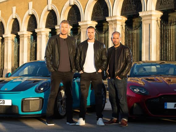 Andrew 'Freddie' Flintoff, Paddy McGuinness and Chris Harris