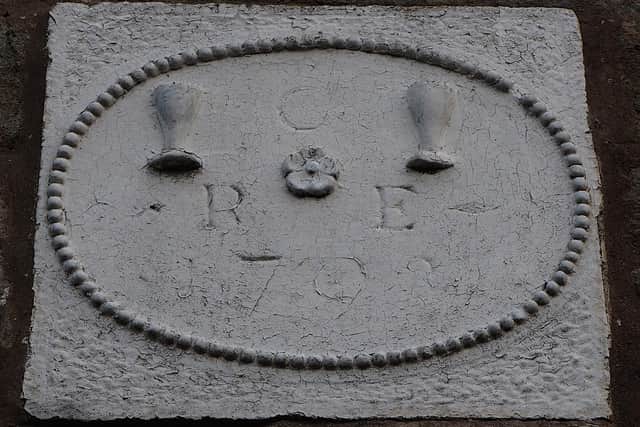 Date stone on the Punch Bowl inn, Hurst Green