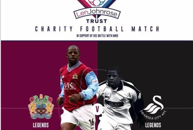 The match will see Burnley Legends face off against Swansea Legends.