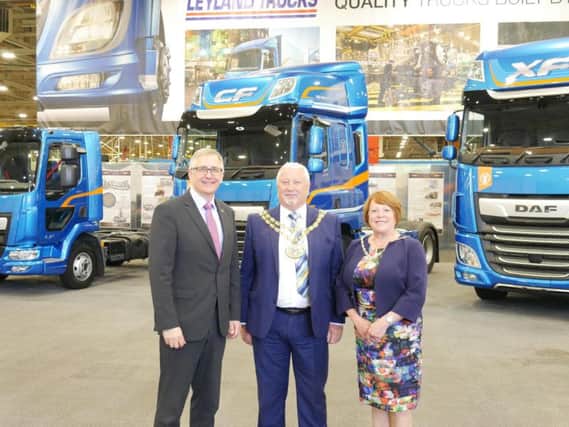 Peter Jukes, Operations Director, Leyland Trucks hosting the Mayor and Mayoress of South Ribble