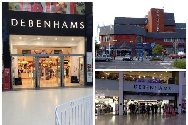 Debenhams has stores in Wigan, Preston and Blackpool.