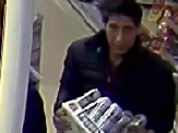 Police want to speak to this man about an alleged theft at Mr Basrai's