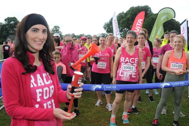 Shelley Gluyas at this year's Race for Life in Preston