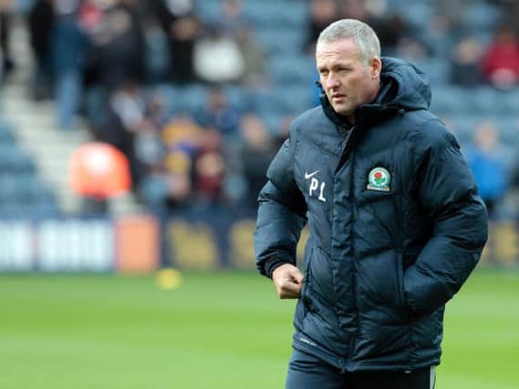 Paul Lambert at Deepdale when in charge of his first game as Blackburn manager in November 2015