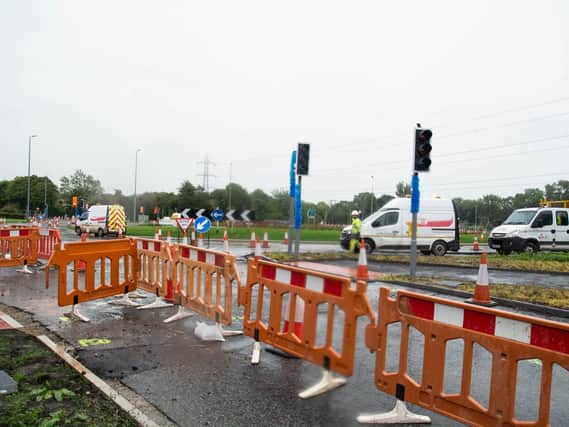 Roadworks on Golden Way, Penwortham, have been extended because of the cold weather