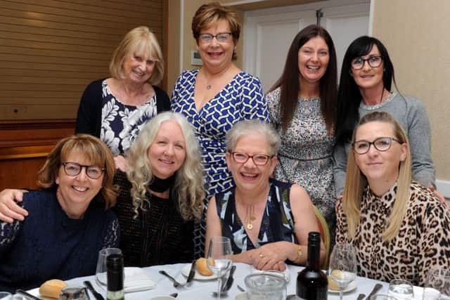 Some of the hospice nurses gather for a picture