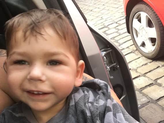 Two-year-old Jacob McGinnigle needs a specialist car seat to eliminate the risk of him choking to death