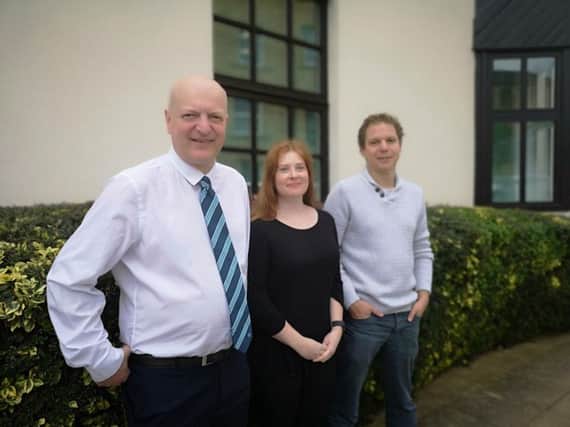 Steve Blunstone (Barclays), Marcie Towell (Finance and Operations Manager at Nublue) and Mike Ashworth (Managing Director at Nublue)
