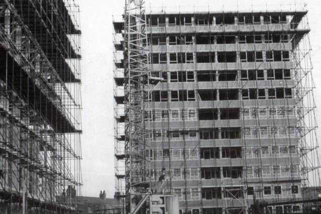 Building of Avenham Flats, Preston, in 1960