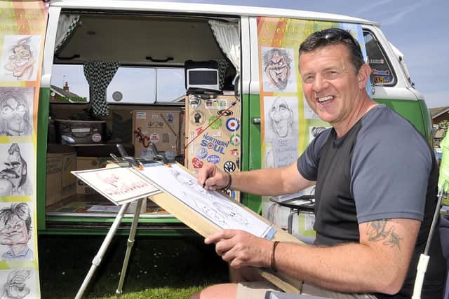 .Paul working by his camper van at a local fete