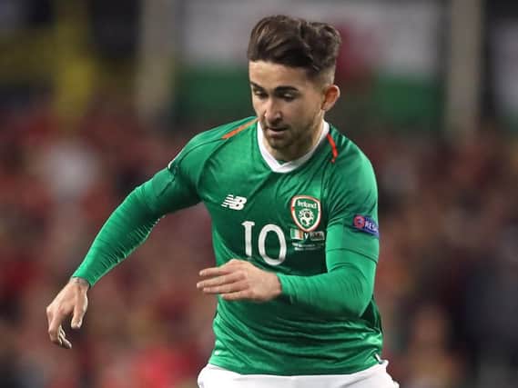 PNE striker Sean Maguire in action for the Republic of Ireland
