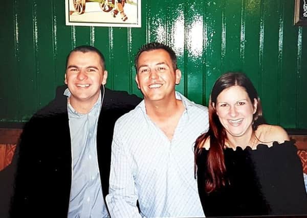 Simon Marx with his half brother Karl Conlon Parr and their sister Claire