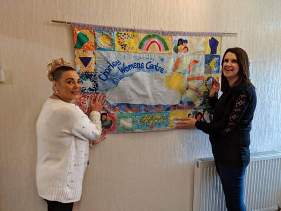Lynn Mcindoe, Chorley Women's Centre volunteer and Lydia Keighley, service coordinator for Circle Counselling at the centre