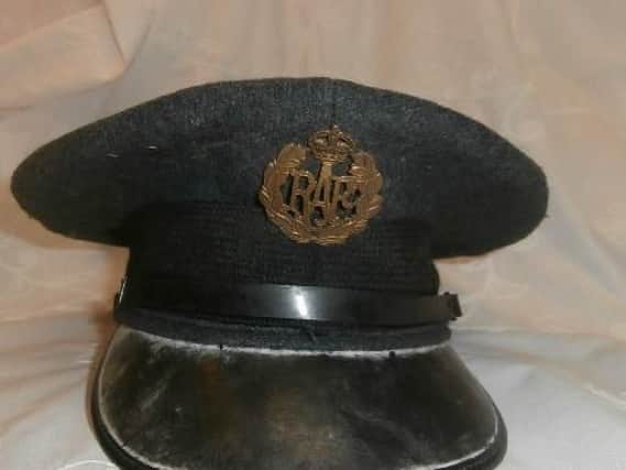 This well-preserved hat is a WW2 RAF cap, and is on sale for 22 pounds