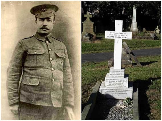 Pte William Young VC and his final resting place in Preston Cemetery
