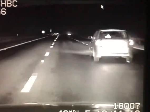 Motorist pulled over by police on M55 Blackpool for hogging middle lane