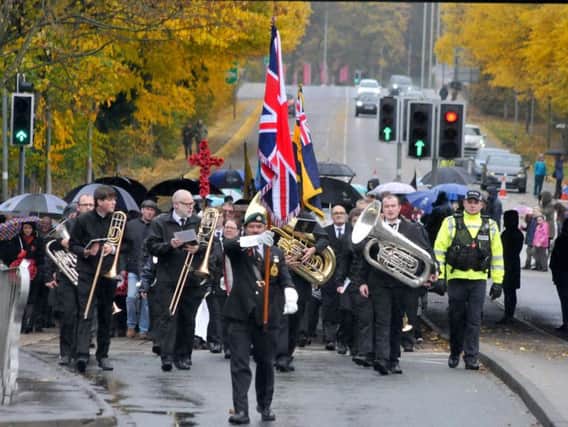 Hundreds paraded through Penwortham in honour of those who lost their lives in the First World War.