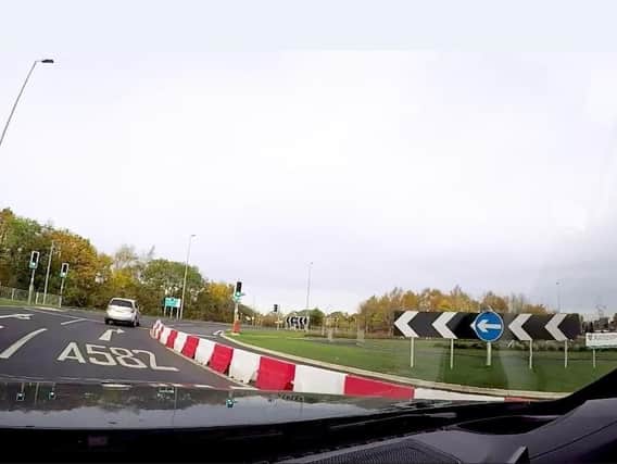The Golden Way roundabout in Penwortham