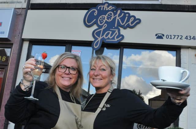 Kerry Telford and Sharon Whiteside owners of The Cookie Jar, Golden Hill, Leyland, re-opened after a refurbishment.
