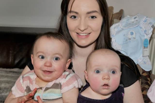 Chorley mum Alex Chetwynd with her daughters Clara, who was premature and Sophie
