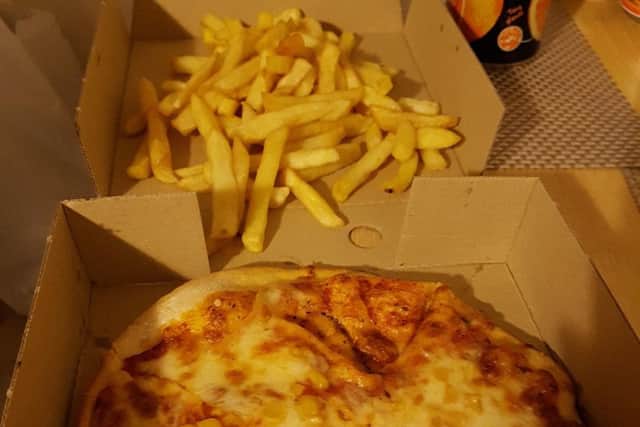Kids meal - seven-inch pizza (with one choice of topping), chips and can of pop
