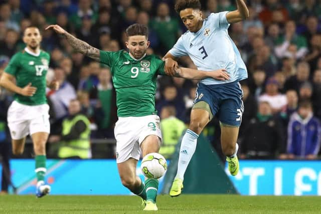 PNE striker Sean Maguire in action for the Republic of Ireland on Thursday night