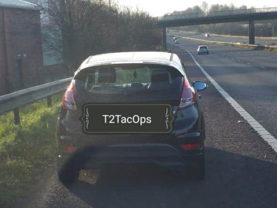 The driver of this car was stopped by police as he made his way home from Blackpool after a 'heavy night'